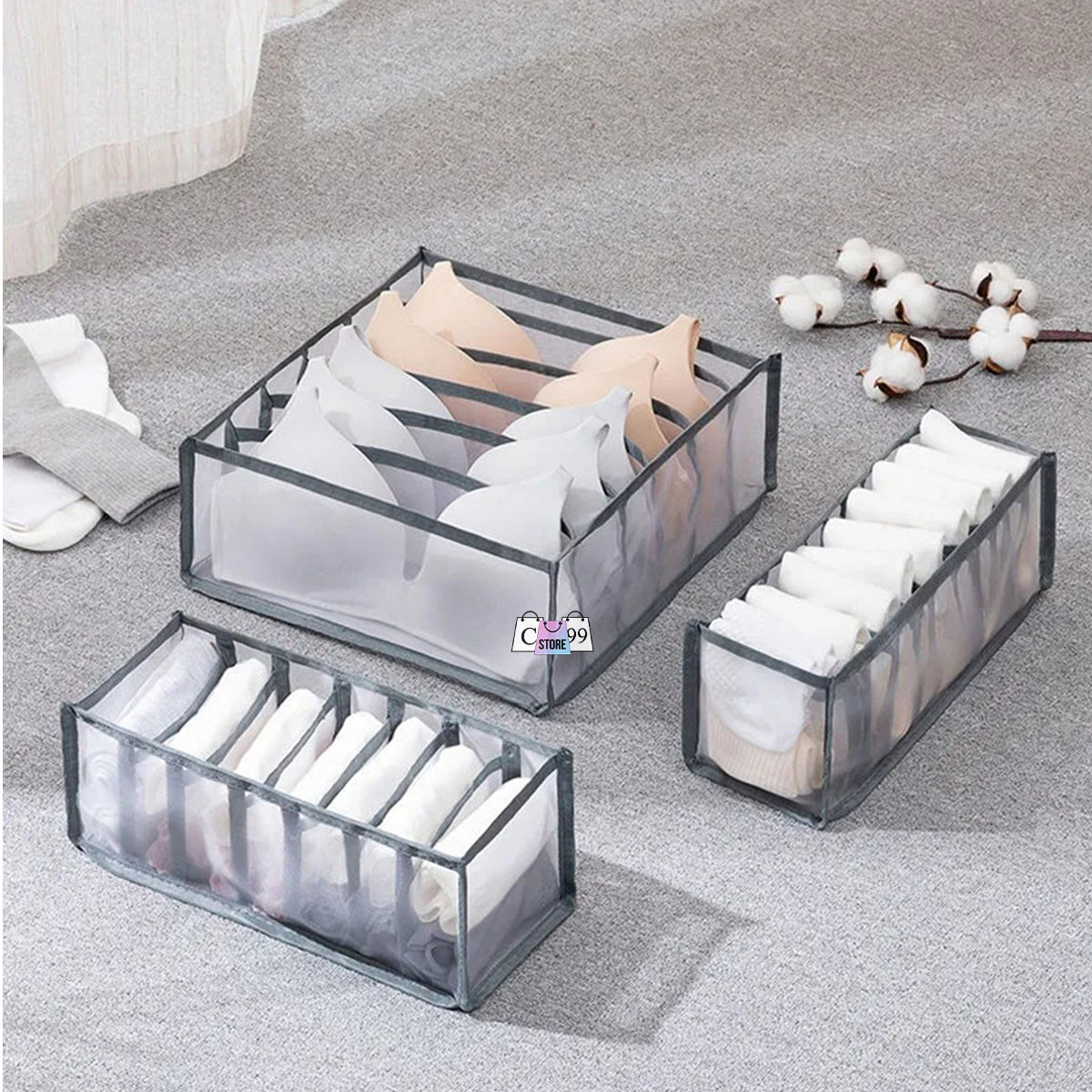 Miniatura 2 de Caja Organizador De Ropa Kit x 3